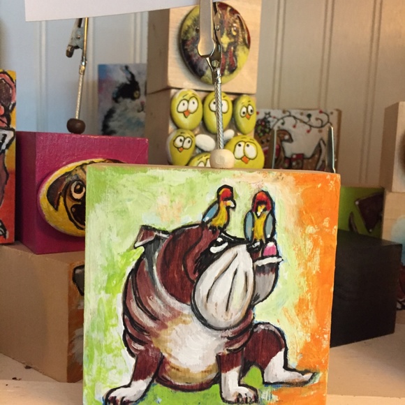 Photo Clip holder handmade BORDER COLLIE - Picture 2 of 5